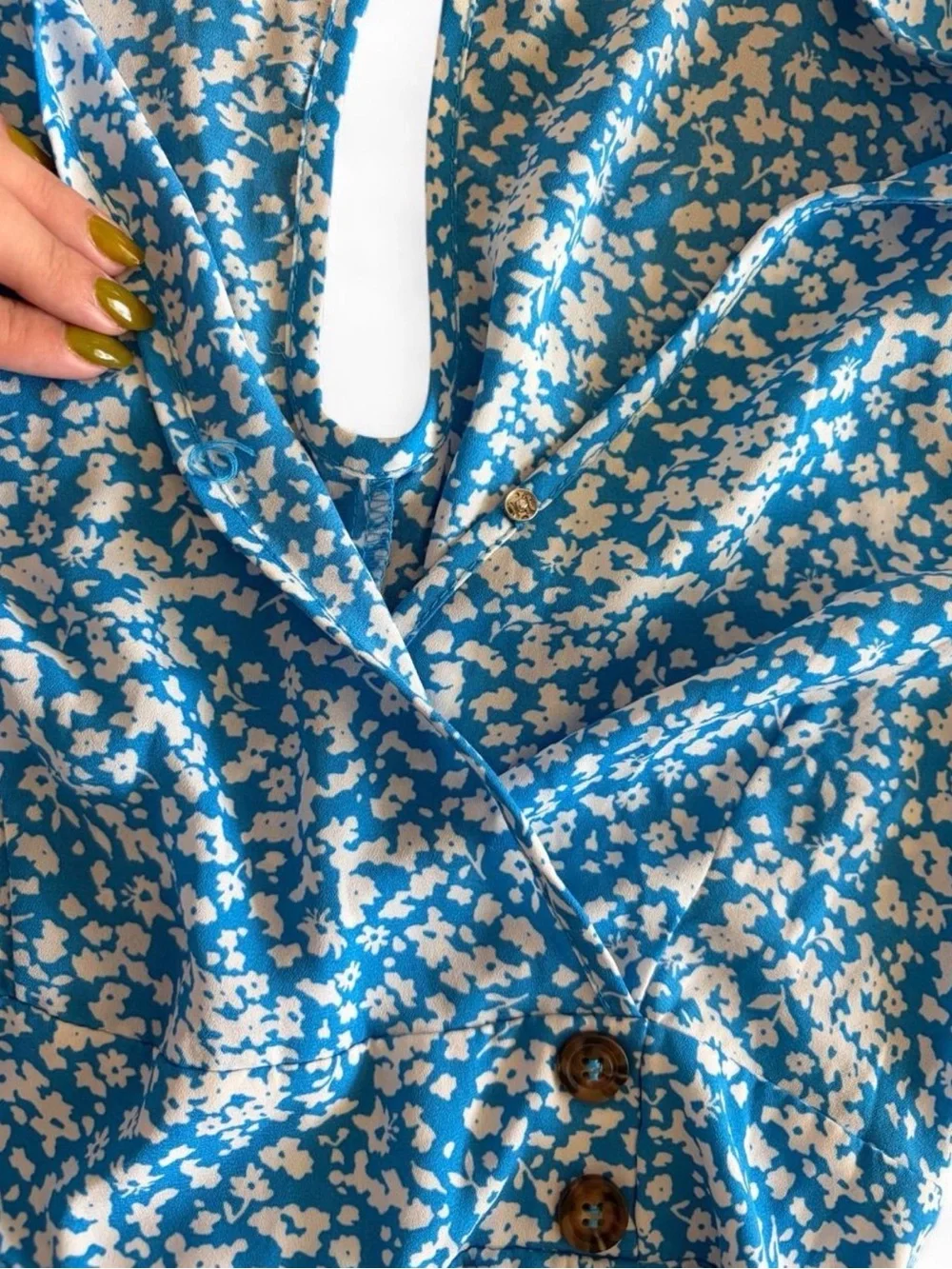 Blue Floral Maxi Dress - Women's Summer Dress